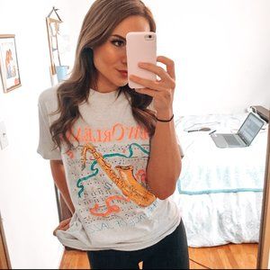 VINTAGE neon teal pink New Orleans nola t shirt